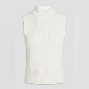 Sandro Cutout Ribbed Cotton Turtleneck Top, NWT